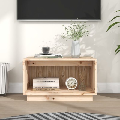 Mueble de TV de madera maciza de pino 60x35x35 cm