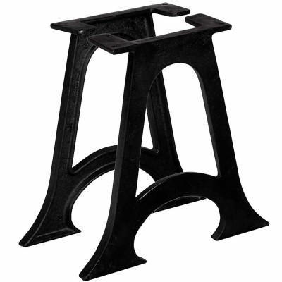Patas mesa de comedor en A hierro fundido base arqueada 2 uds