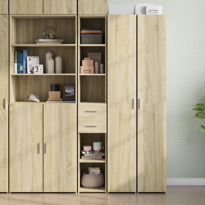 Aparador de madera de ingeniería roble Sonoma 30x42,5x185 cm