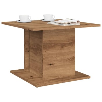 Mesa de centro madera ingeniería roble artisan 55,5x55,5x40 cm