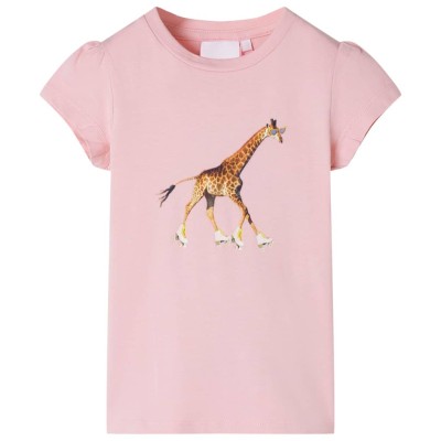 vidaXL Camiseta infantil rosa claro 104