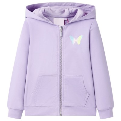 vidaXL Sudadera infantil con capucha lila 104