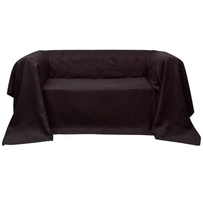 Funda para sofá de micro-gamuza marrón 270x350 cm