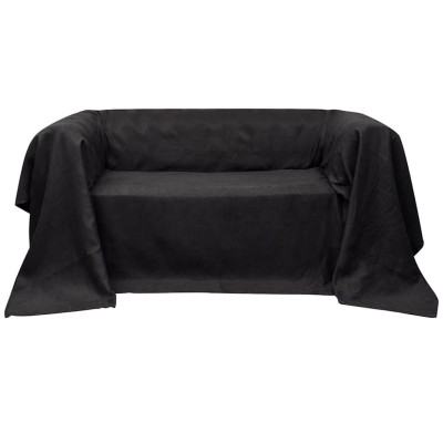 Funda para sofá de micro-gamuza gris antracita 140x210 cm