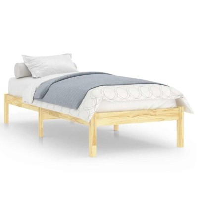 Estructura de cama individual pequeña sin colchón mader | TanderMuebles
