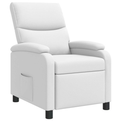 Recliner Blanco Cuero sintético | TanderMuebles