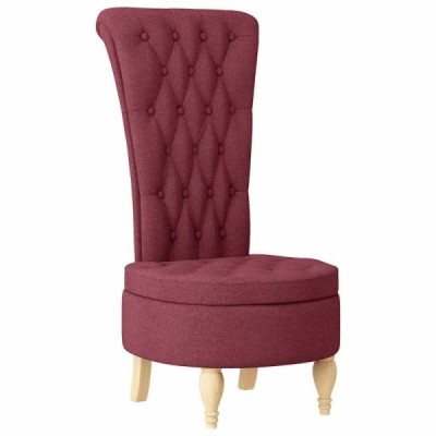 Silla de estilo zueco Rojo vino 56,5 x 70 x 110 cm tela | TanderMuebles