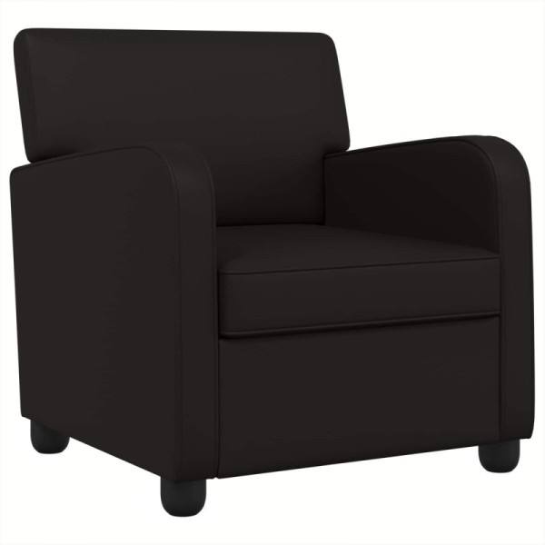 Sillón Negro Cuero sintético | TanderMuebles