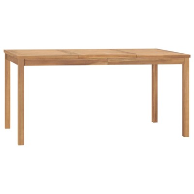 Mesa de comedor de jardín madera maciza de teca 160x80x77 cm