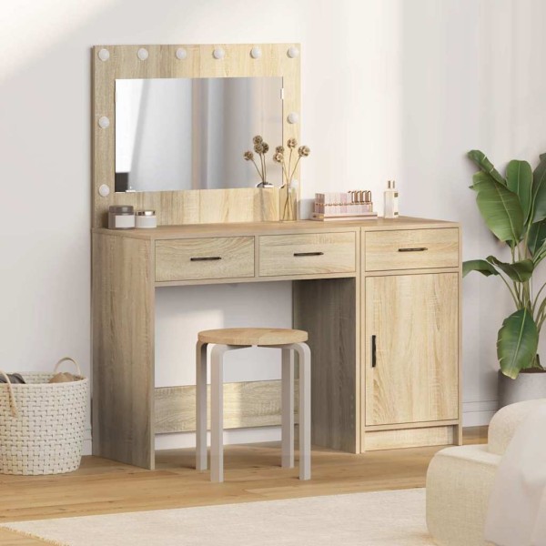 Mesa de tocador con cajón 2 pcs Marrón 40 x 41 x 75 cm
