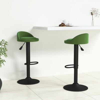 Taburetes de cocina 2 unidades terciopelo verde oscuro