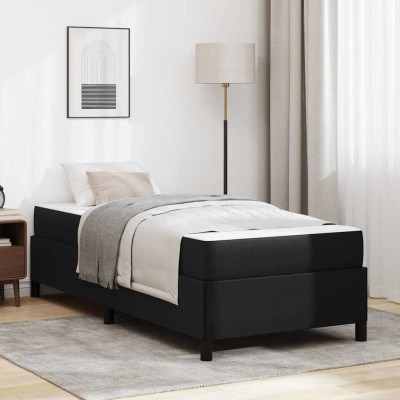 Estructura de cama con colchón con colchón Negro 100 x 200 cm
