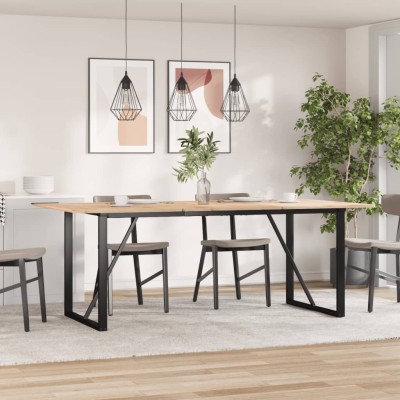 Patas de mesa de comedor estructura O acero 160x80x73 cm