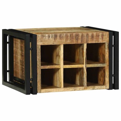 Estante de Vino 46 x 35 x 27.5 cm Madera maciza de Mango