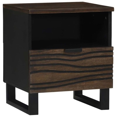 Armario de Noche Nogal 40 x 33 x 46 cm madera maciza de mango