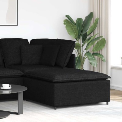 Módulo reposapiés modular para Sofá negro 100x100x48 cm