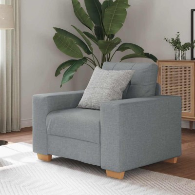 Sillón Sofá Tela Gris Claro 60 cm
