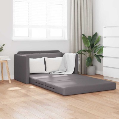 Sofá cama Gris 124 x 71 x 78 cm Cuero artificial