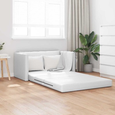 Sofá cama Blanco 124 x 71 x 78 cm Cuero artificial