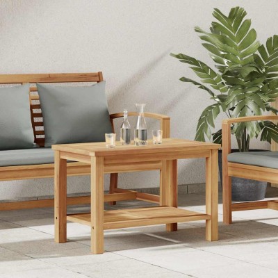 Mesa de Café Marrón 70 x 40 x 45 cm Madera de teca maciza