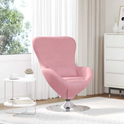 Sillón huevo Rosa 63 x 73 x 90 cm Terciopelo