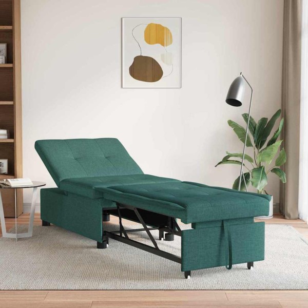 Sofá cama Verde oscuro 194 x 67 x 37 cm tela