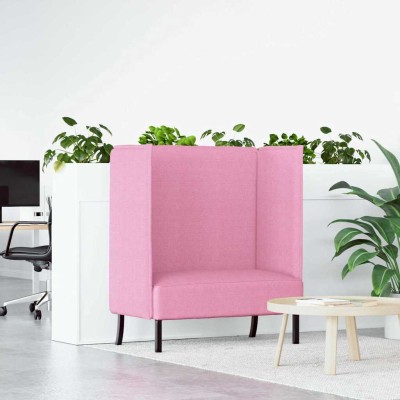 Sofa de Espalda Alta Rosa 109 x 56 x 121 cm tela
