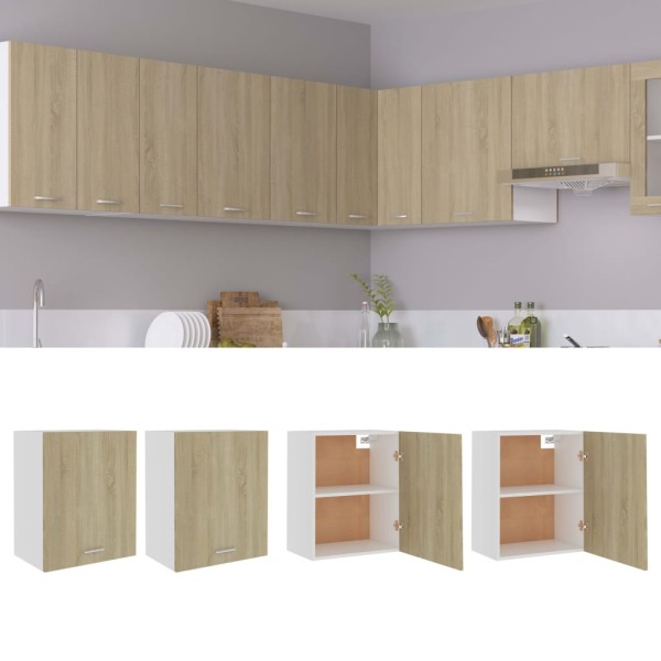 Armarios colgantes 2 unidades "Lyon" Roble Sonoma 50x31x60 cm Madera de ingeniería